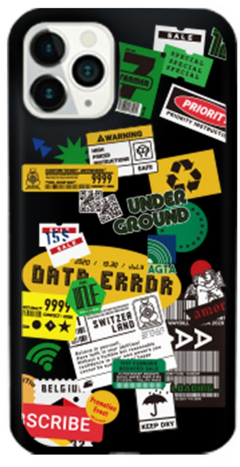 섭씨1도 스트릿 스티커 디자인 컬러 젤리 휴대폰 케이스