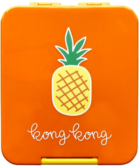 콩콩 베이비 그래픽 1단 도시락, 오렌지, 1개