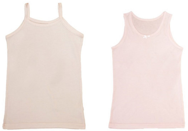 꾸씨꾸씨 TDF 텐셀모달 여아 런닝 + 여아 끈 런닝 세트