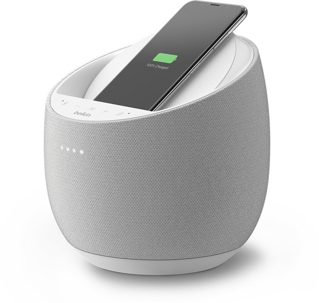 벨킨 사운드폼 엘리트 Hi-Fi 스마트 스피커 +무선 충전기 드비알레, G1S0001kr-WHT, 화이트
