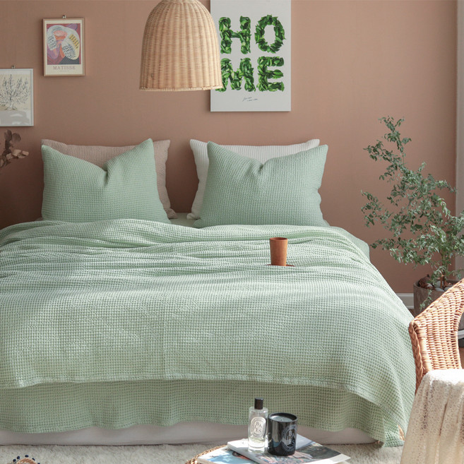 헬로우슬립 모달와플 홑이불, 민트