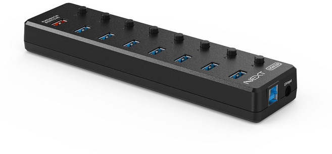 넥스트유 9포트 USB3.0 허브 NEXT-UH309PD, 혼합색상, 1개
