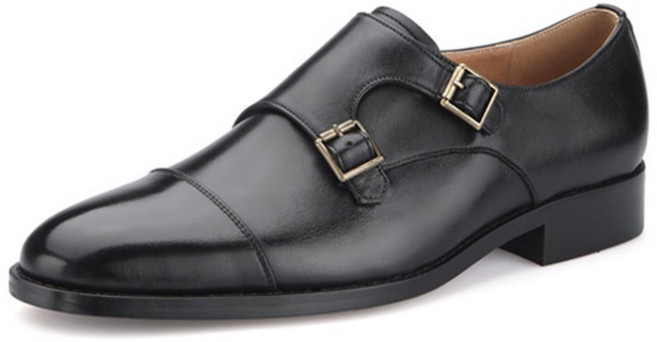 VONIN 천연소가죽 더블 몽크 스트랩 수제구두 SE224BK