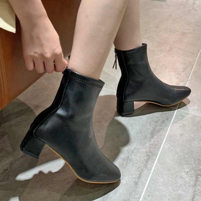 라블 가벼운 여성 삭스부츠 인조가죽