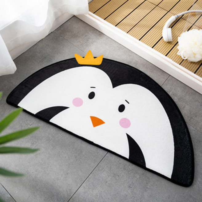 JHCompany 빼꼼 안녕 동물친구 패브릭 발매트, 펭귄