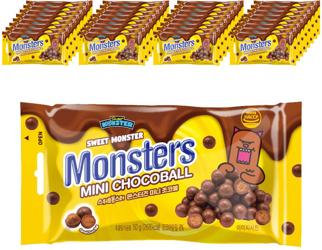 스위트몬스터 몬스터즈 미니초코볼, 50g, 48개