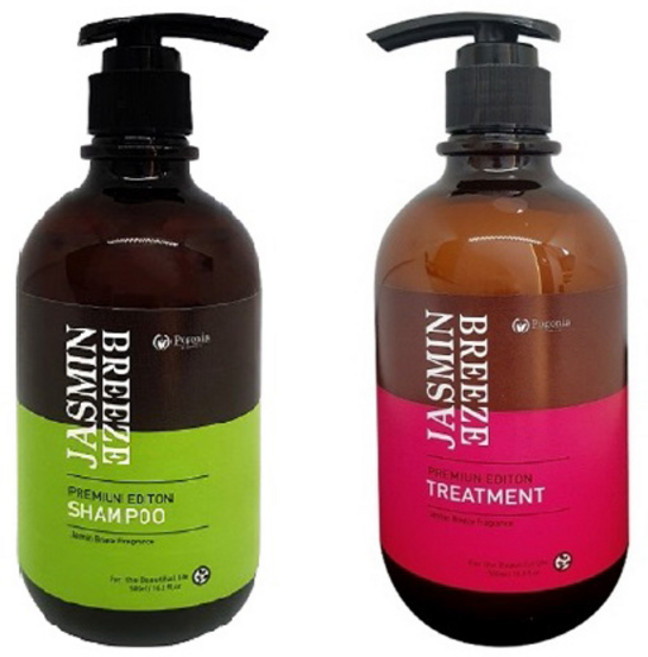 포고니아 모링가 자스민 브리즈 오리지널 리뉴잉 샴푸 500ml + 트리트먼트 500ml, 1개