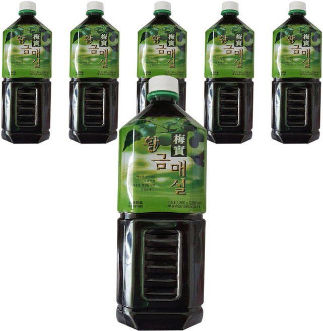 청솔 황금매실 음료, 1.5L, 6개