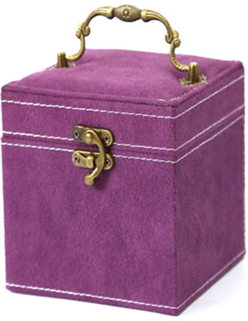 쥬얼리 가죽 보석함, 퍼플, 1개