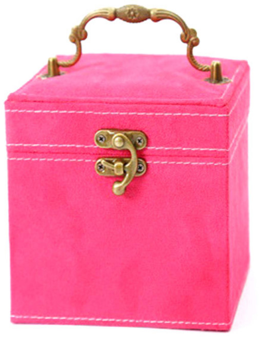 쥬얼리 가죽 보석함, 핫핑크, 1개