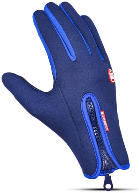 알럽핏 라인지퍼 논슬립 멀티 스포츠 장갑, 네이비, 1개