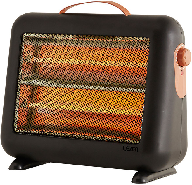 르젠 2단 석영관 전기히터, LZHQ-2200S, 블랙