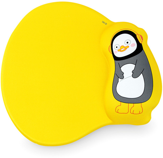 펭수 쿠션형 마우스패드, 옐로우, 1개