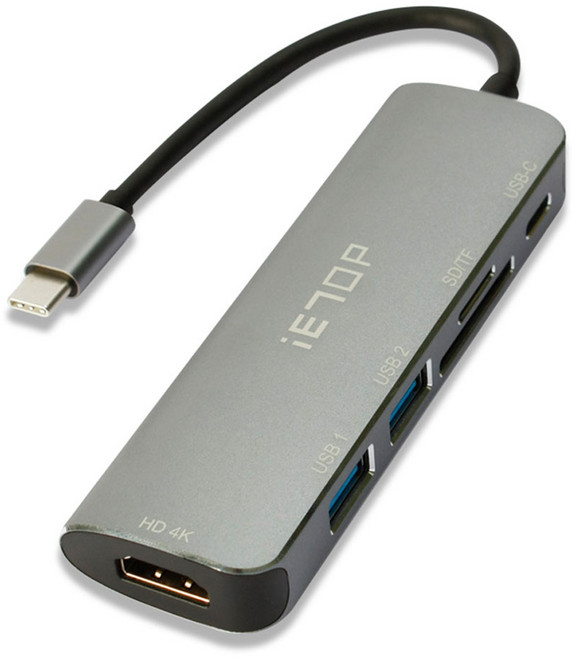 이탑 Type C USB 3.0 허브 리더기 HDMI 멀티 커넥터 ET-M4000, 혼합색상, 1개