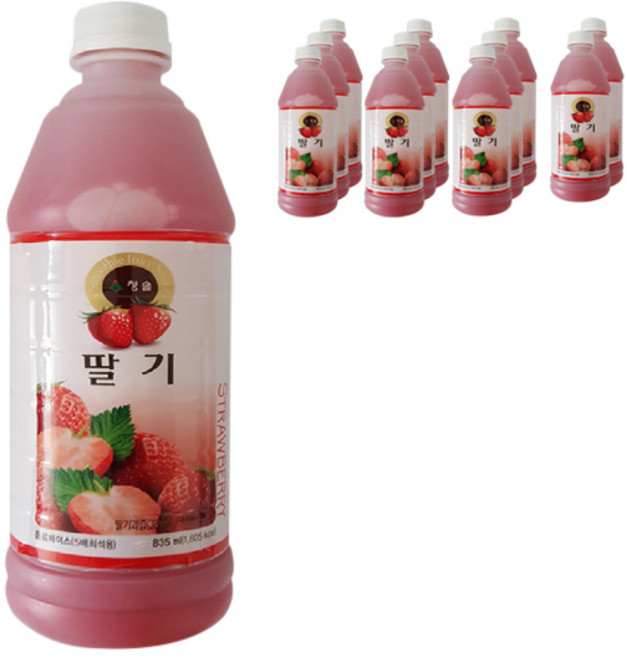 청솔 딸기 농축액, 835ml, 12개