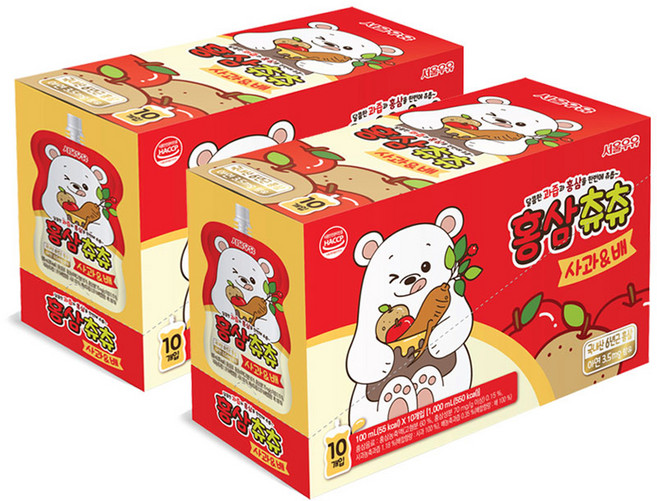 서울우유 홍삼츄츄, 20개, 100ml