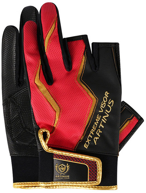 아티누스 3컷 낚시장갑, 레드(AG-885), 1개