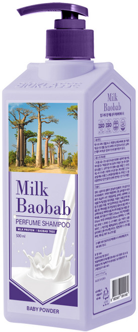 밀크바오밥 퍼퓸샴푸 베이비파우더향, 500ml, 1개