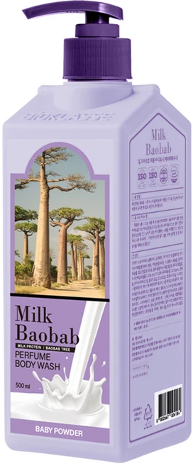 밀크바오밥 퍼퓸 바디워시 베이비파우더, 500ml, 1개 - 쿠팡