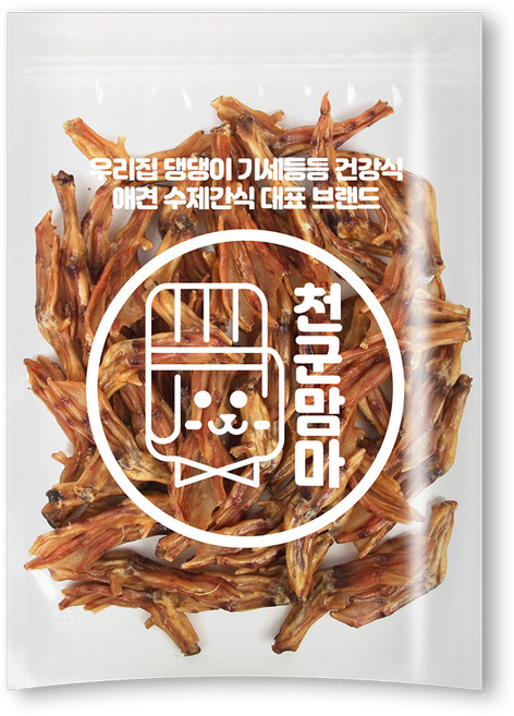 천군맘마 강아지 수제 간식, 오리발맛, 500g, 1개