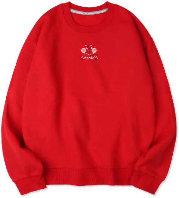 VENHIT SHYNESS字樣寬鬆刷絨長袖上衣