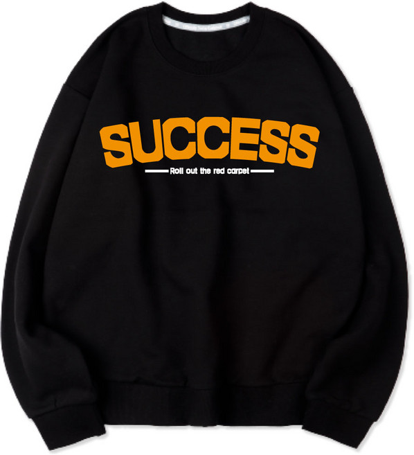 VENHIT SUCCESS 半寬鬆版型柔軟刷毛大學T