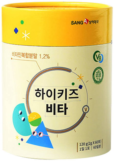 상아제약 하이키즈비타 영양제 2달분, 1개, 120g
