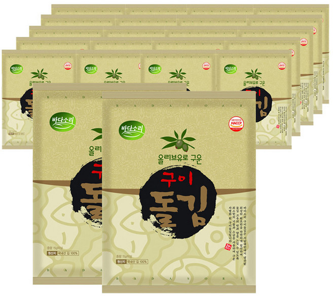 바다소리 올리브유 구이돌김, 12g, 22개