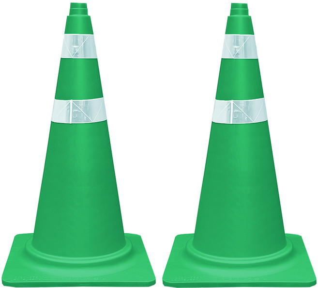 동광세이프 칼라콘, 2개, 녹색