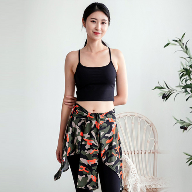 코러스라인 카키밀리터리 힙커버 랩스커트