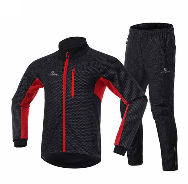 볼레가브 남성용 안감기모 방풍 자전거 상하의 세트
