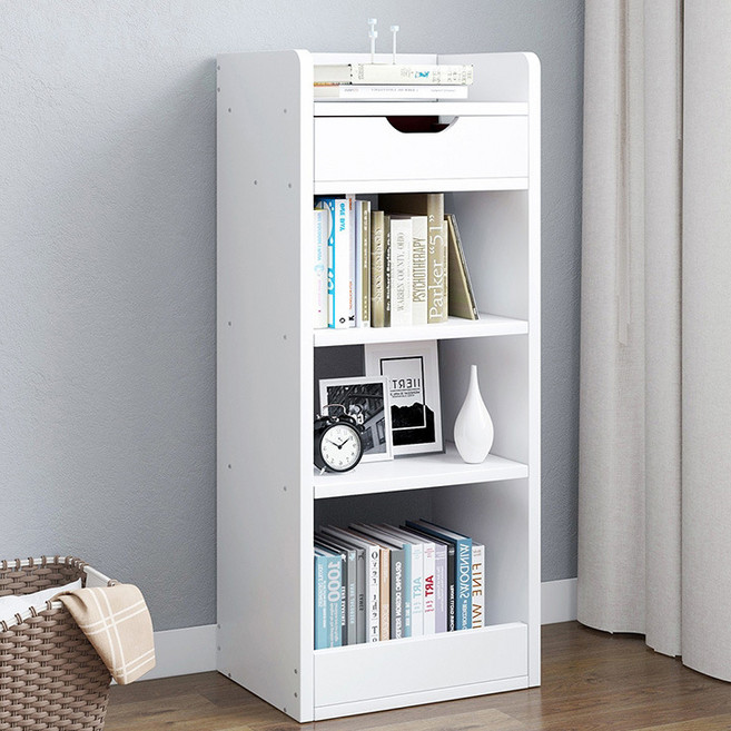 가팡 원목 4단 책장, 화이트 3번