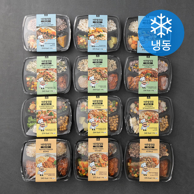 네추럴킹덤 도시락 12종 + 포크 12p 세트 (냉동), 2.76kg, 1세트