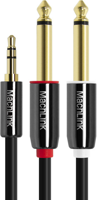 마하링크 3극 스테레오 TO 5.5/6.3 모노 Y 오디오 케이블, ML-SY6015 (1.5m), 혼합색상, 1개