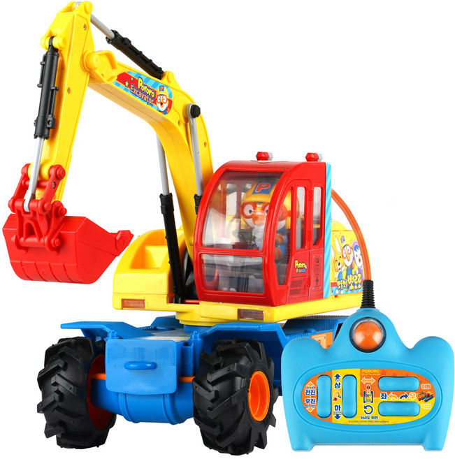 바니랜드 뽀로로 유선 포크레인 완구, 혼합색상, 1개