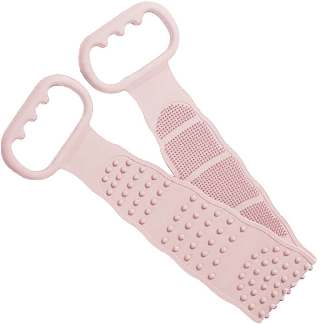 힐로 무통 실리콘 양면 마사지 때밀이, 핑크, 1개입, 1개