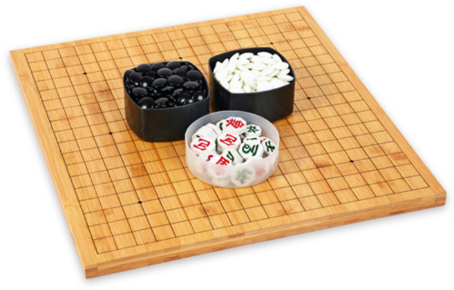 벧엘 스포츠 2cm 대나무 바둑판 + 명석P + 장기알, 혼합색상, 1개