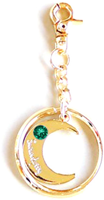 디랩 탄생석 달키링 열쇠고리, 5월 에메랄드, 1개