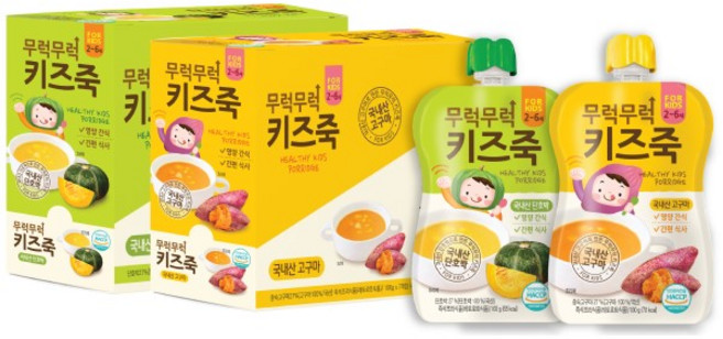 이유케어스 무럭무럭 키즈죽, 단호박, 고구마맛, 14개, 100g