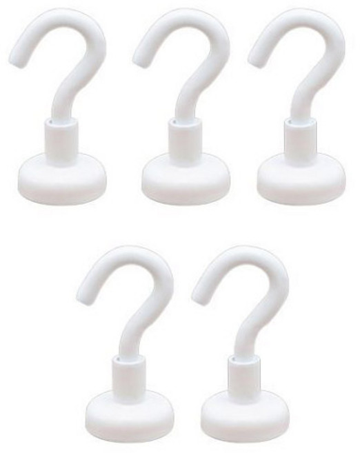 림스테일 후크 자석고리 중 20mm, 화이트, 5개