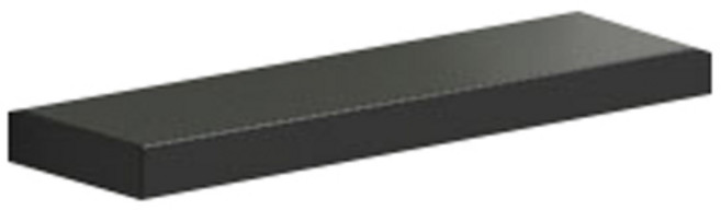 저스트월 무지주 하이그로시 벽걸이 원목 선반, 블랙