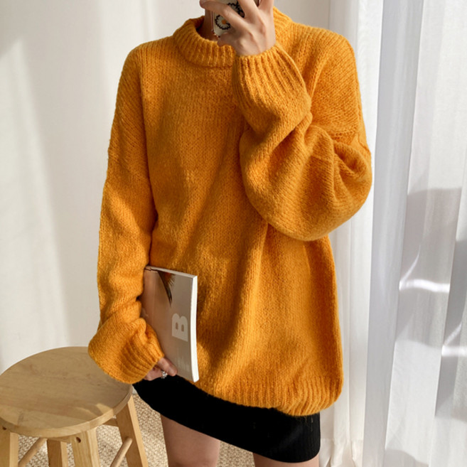 엔비룩 여성용 울포근 라운드 니트