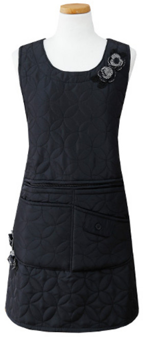 한스빌 꽃조끼 앞치마 XL, 블랙, 1개