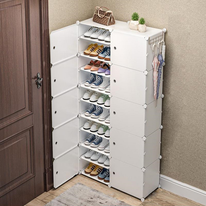 가팡 플라스틱 가벼운 수납장 10층 20번, 1개, 화이트