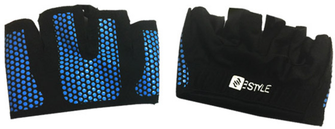 비스타일 스타일 크로스핏 장갑, 블랙 + 블루, 1개