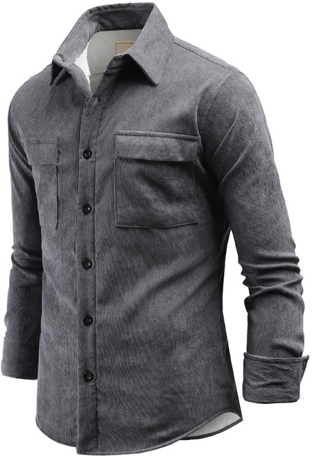 다꾸앙 남성용 토르소 양털 긴팔 골덴 셔츠 C10D14_ss2327