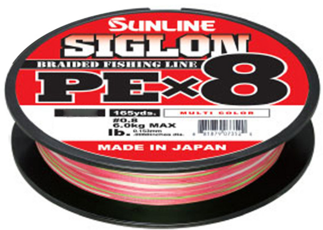 SUNLINE Siglon 8股編織釣魚線 150m, 多色