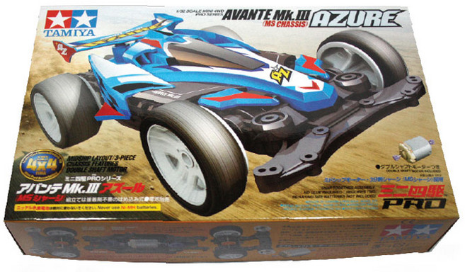 4위 - 타미야 Avante Mk III Azure MS Chassis 미니카 4WD 18626 + Atomic Tu