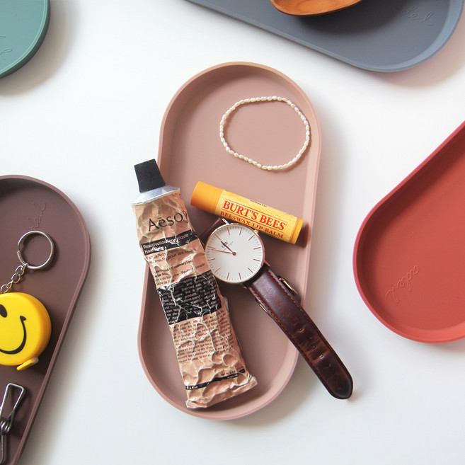 에이드엘 일립스 실리콘 트레이 플러스 2p, 브릭레드, 2개