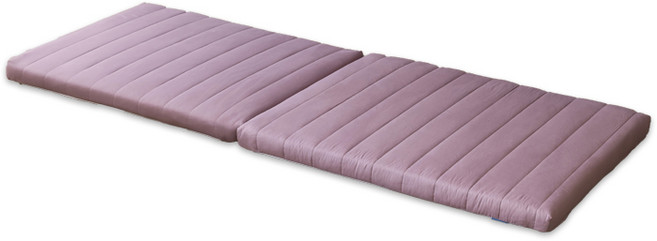 아지오텍스 서포트슬립 2단 접이식 메모리폼 토퍼 매트리스, 라벤더바이올렛, 7.5cm